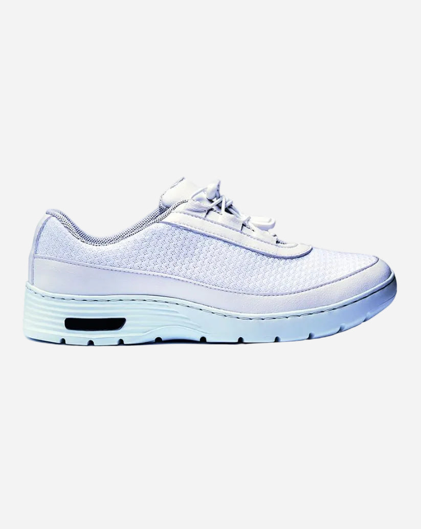 Sneaker bianca con strighe ad elastico suola antiscivolo leggera e comoda