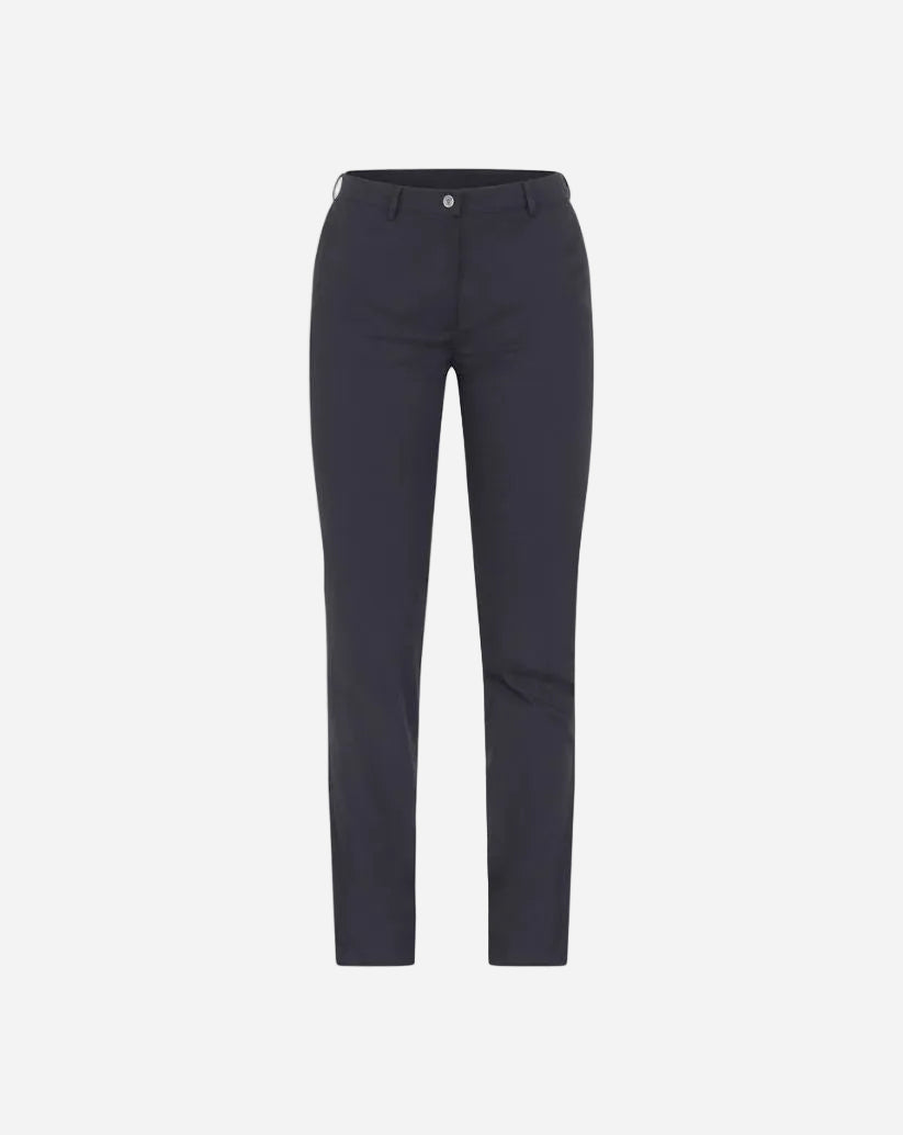 Pantalone donna nero modello chino slim in cotone elasticizzato