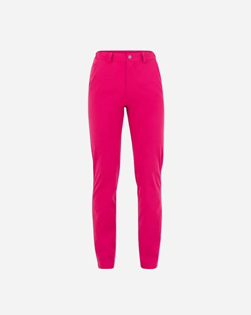 Pantalone unisex fucsia in poliestere con tasche alla francese, elastico nel retro fascione e linea slim fit.