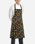 Grembiule unisex con pettorina regolabile e due tasche fantasia dinosauri