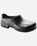 Scarpa Birkenstock nera con puntale e suola antiscivolo