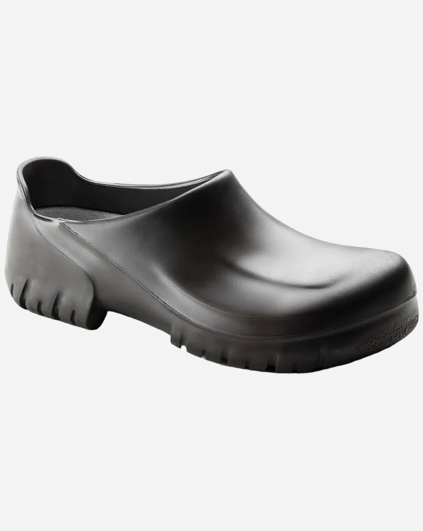 Scarpa Birkenstock nera con puntale e suola antiscivolo