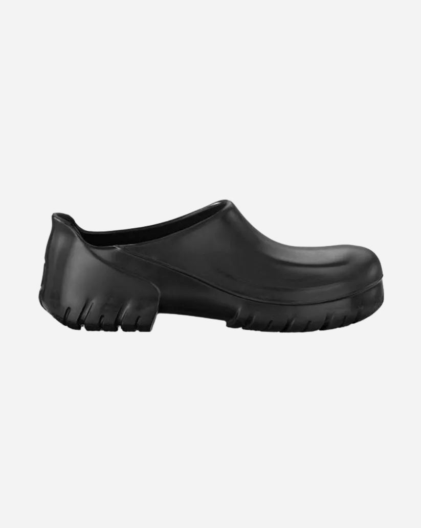 Scarpa Birkenstock nera con puntale e suola antiscivolo