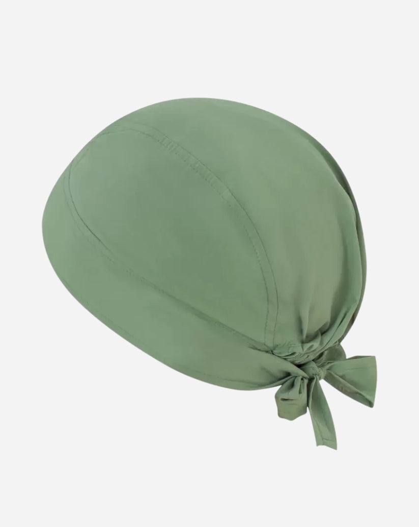 Bandana professionale salvia, taglia unica  in tessuto tecnico G-TECH PRO con lacci regolabili sul retro.